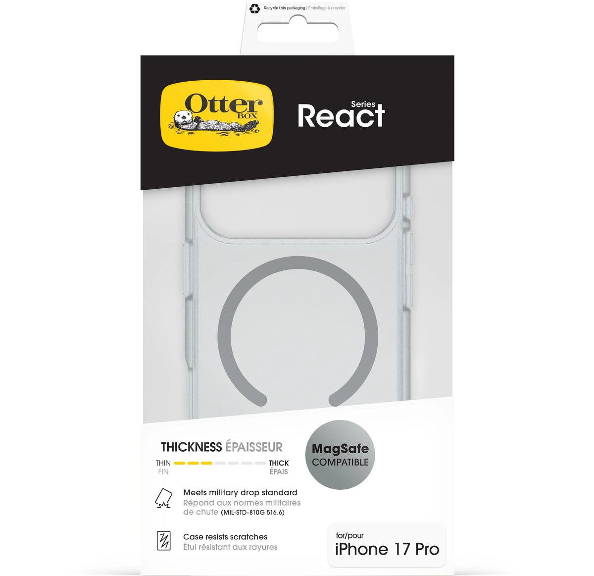 Otterbox React Magsafe Series Apple Iphone 17 Pro Clear - Essentify
