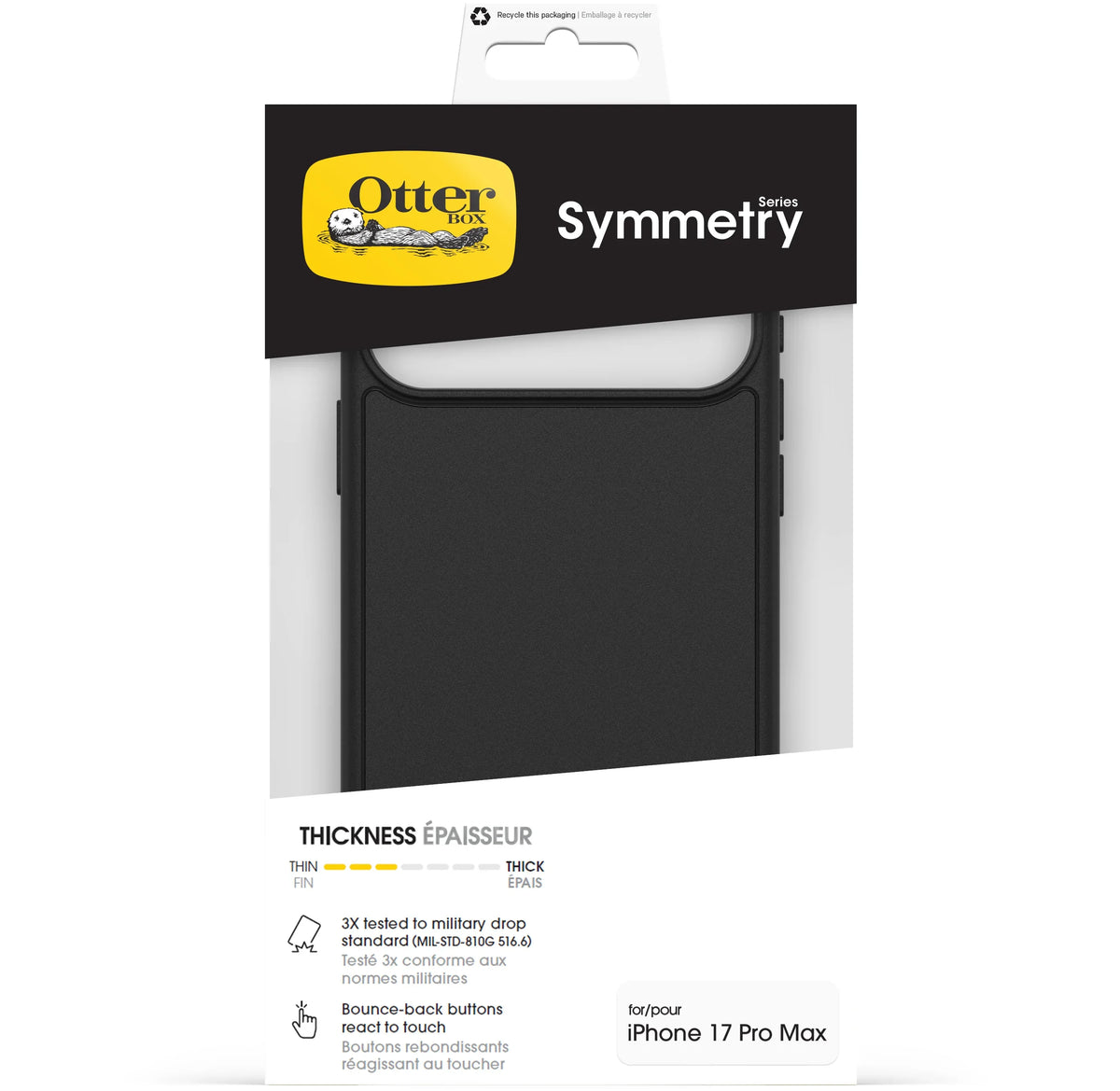 Otterbox Symmetry+ Case Apple Iphone 17 Pro Max Black - Essentify
