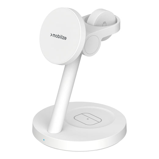 Mobilize 3In1 Charger Station Magsafe Compatible 25W Qi2.2 White