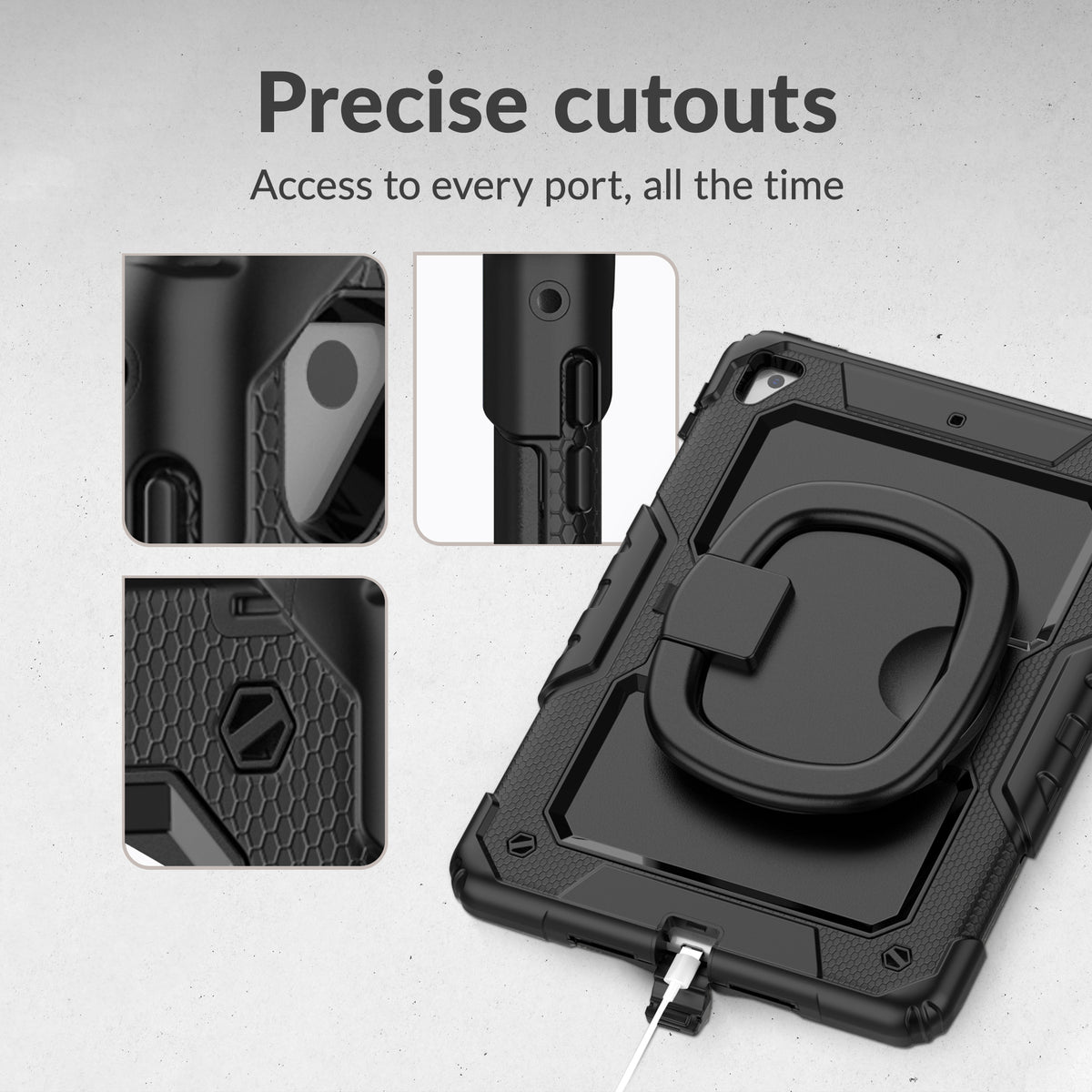 Mobilize Rotating Defender Case Stand Function For Samsung Galaxy Tab S11 Ultra 14.6 Black