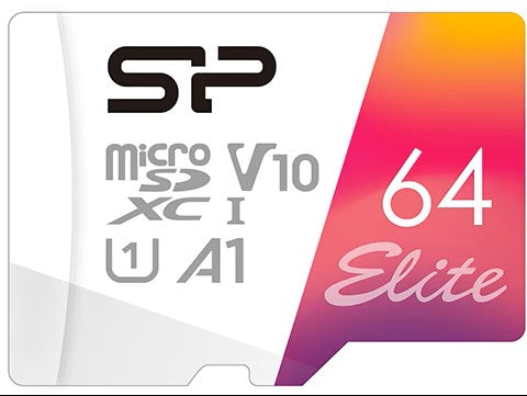 Silicon Power Elite Micro Sdxc Incl. Sd Adapter 64Gb Uhs-1 A1 V10 Class 10 Color