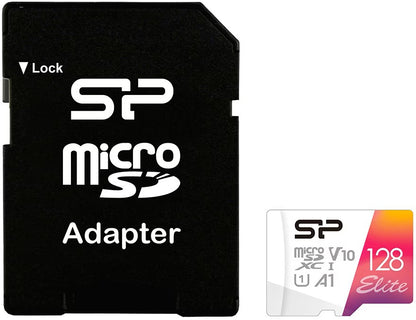 Silicon Power Elite Micro Sdxc Incl. Sd Adapter 128Gb Uhs-1 A1 V10 Class 10 Color