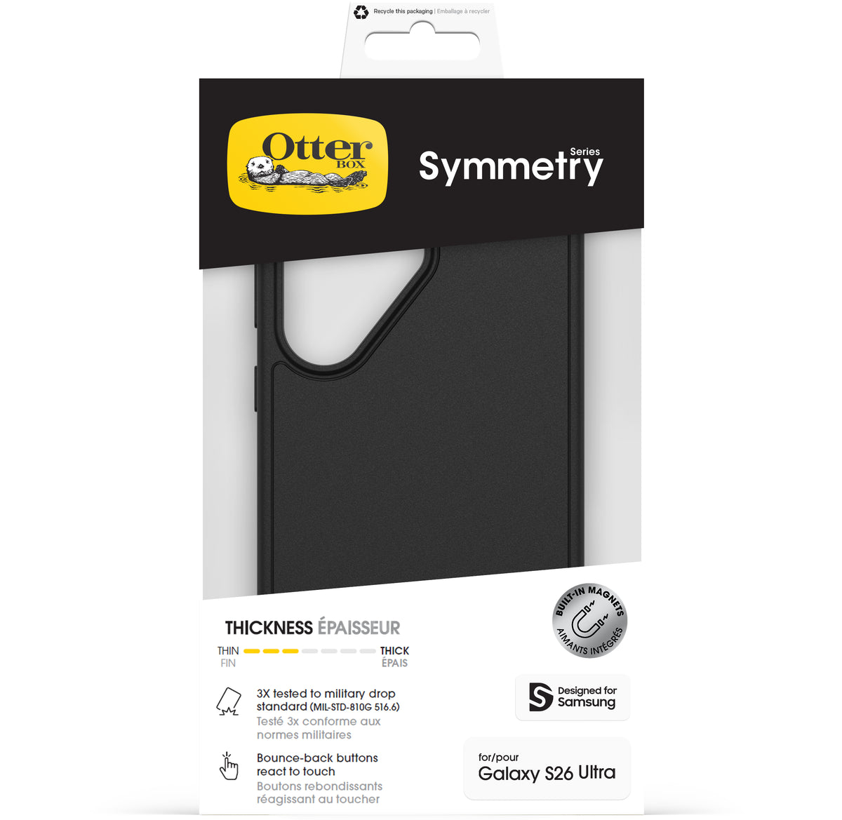 Otterbox Symmetry Magnets Case Samsung Galaxy S26 Ultra 5G Black