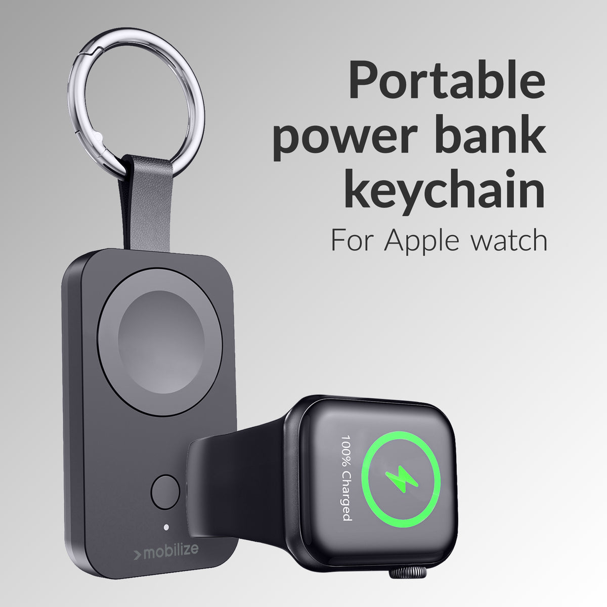 Mobilize Keychain Powerbank For Apple Watch 1000Mah 3W Black