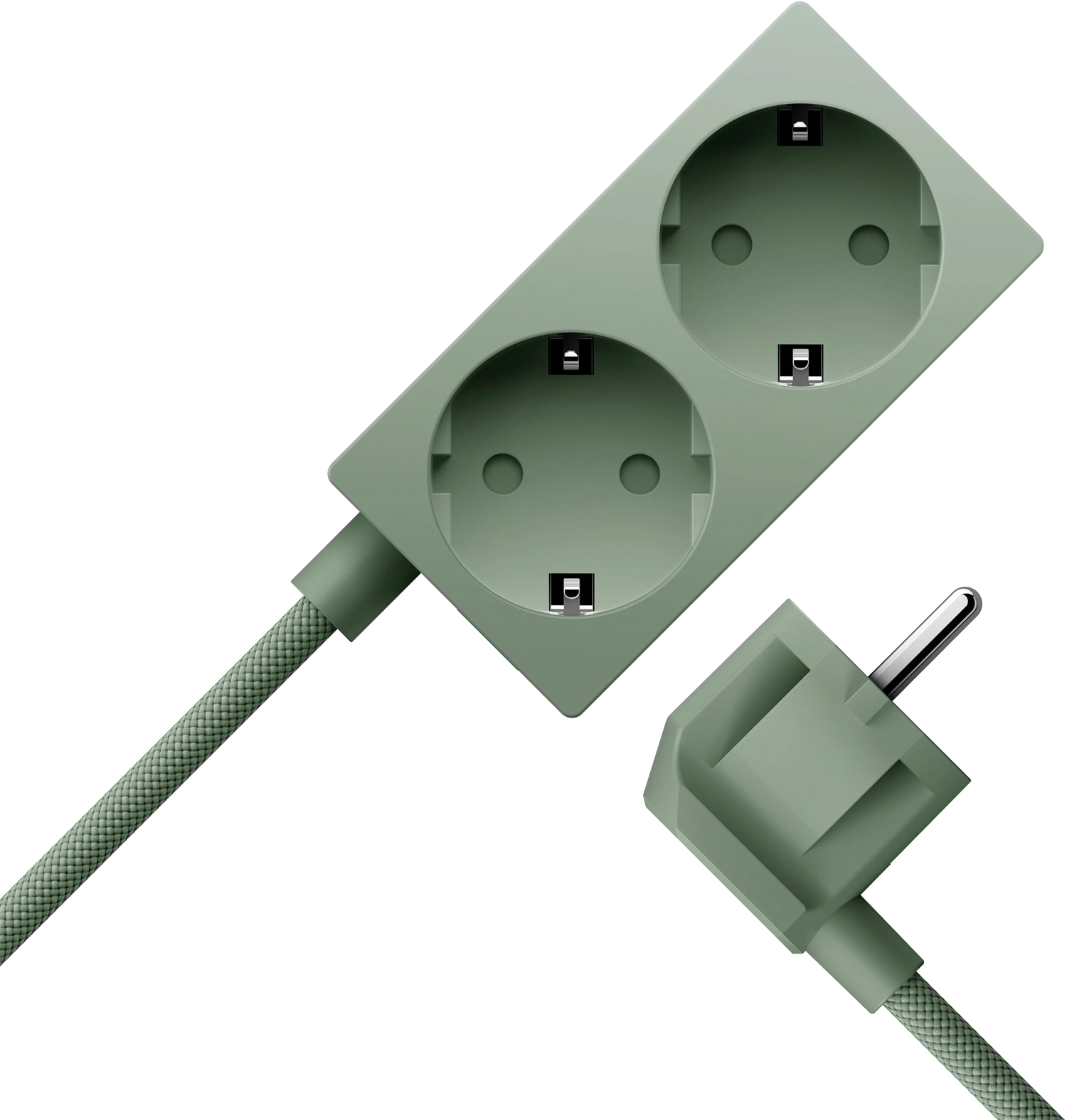 Sudio Brick Green Stekkerdoos met USB Poorten