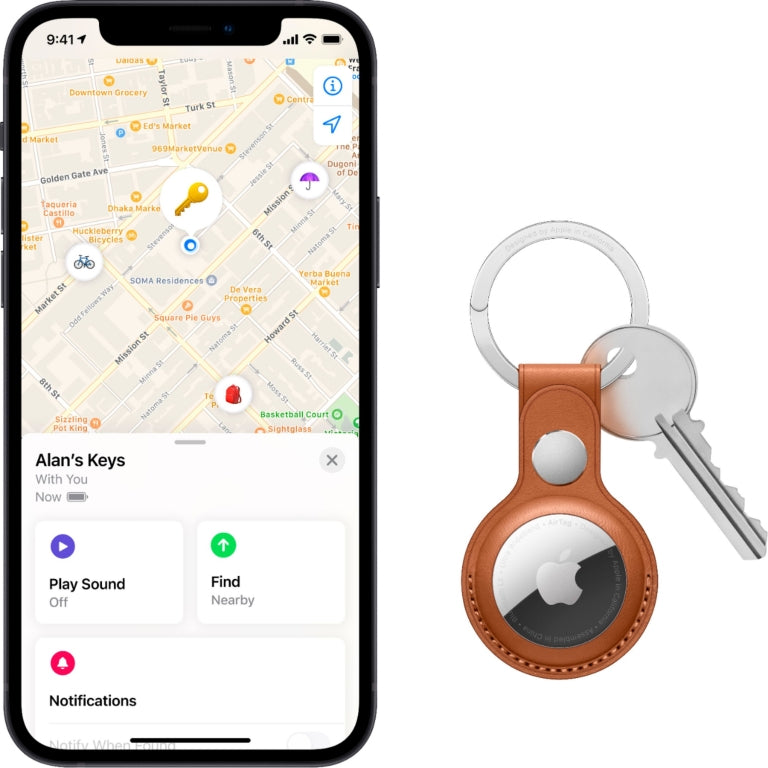 Apple Mfe94Zm/A Apple Airtag (2Nd Gen) White (1-Pack)