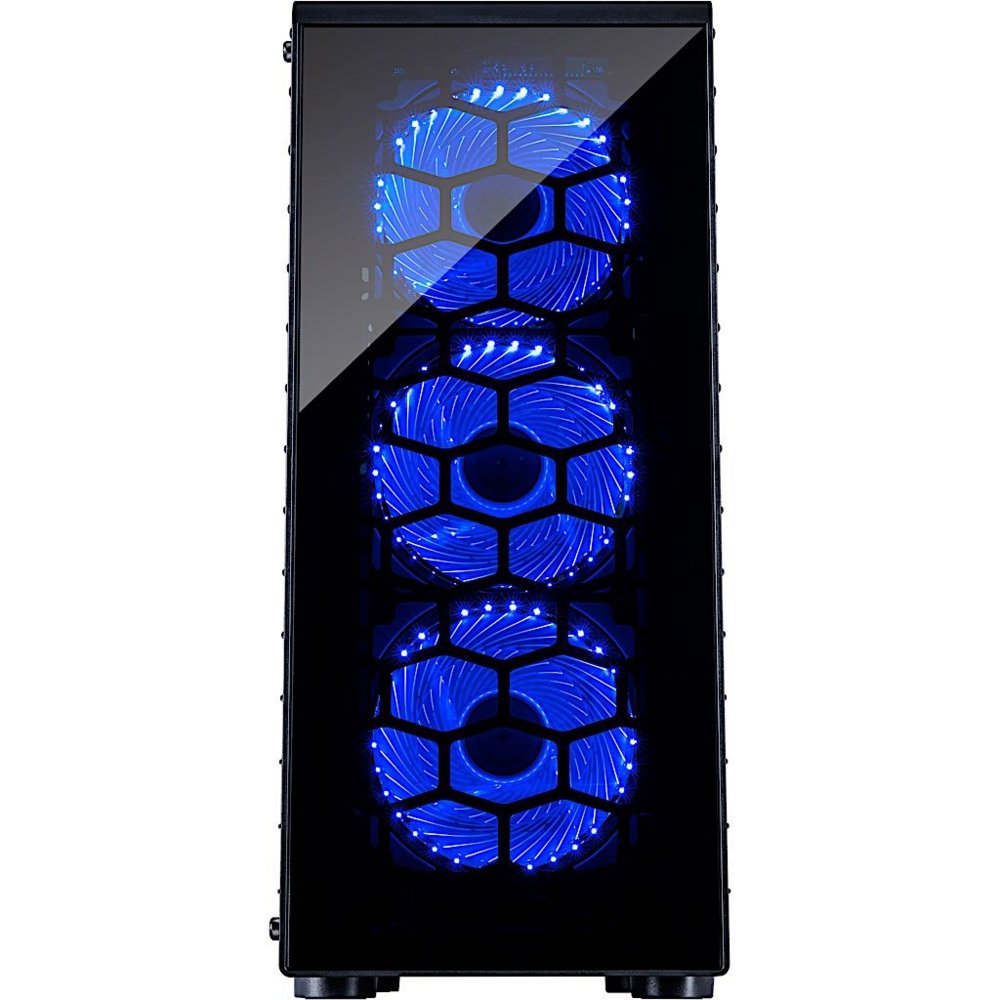 Inter-Tech CXC2 Blue Light | Midi Tower Case | Zwart