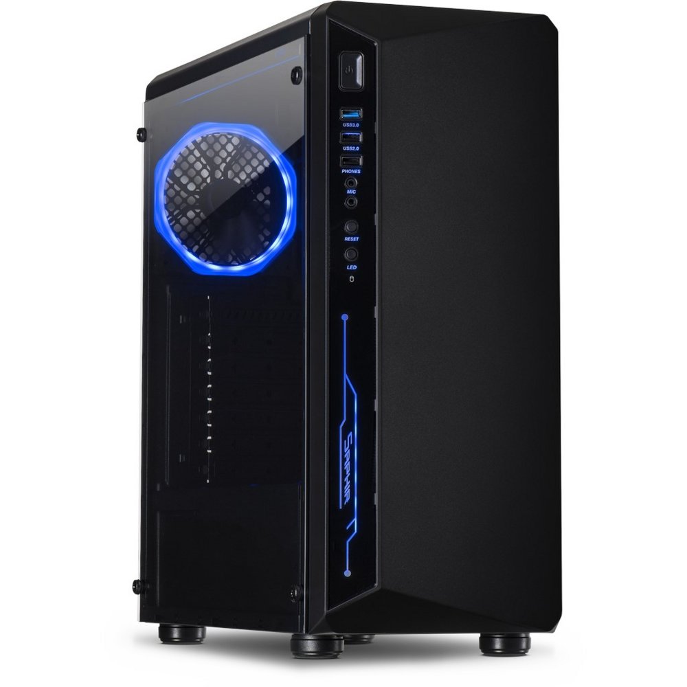 Inter-Tech C-3 Saphir RGB | Midi Tower | Zwart