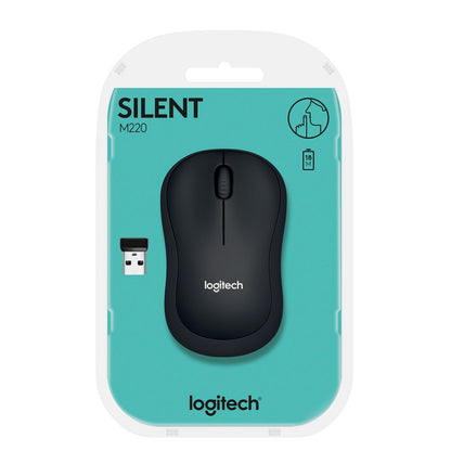 Logitech M220 | Draadloze Muis | Links- en Rechtshandig | RF | 1000 DPI | Grijs
