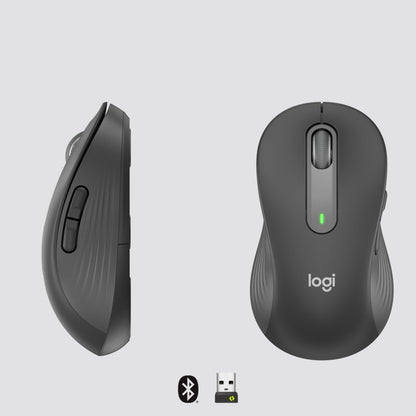 Logitech Signature M650 | Draadloze Muis | Linkshandig | RF + Bluetooth | 2000 DPI | Grafiet