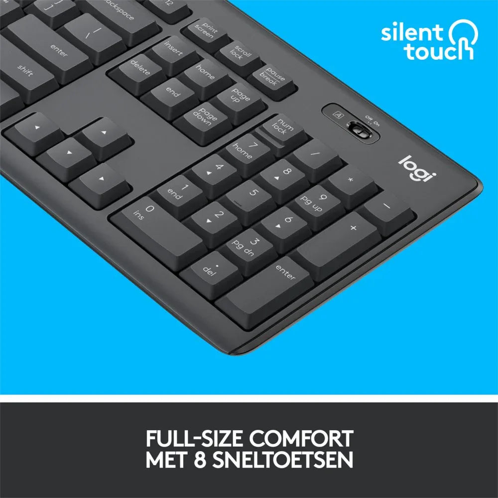 Logitech MK295 Silent | Draadloze Muis en Toetsenbordcombo | QWERTY - Essentify