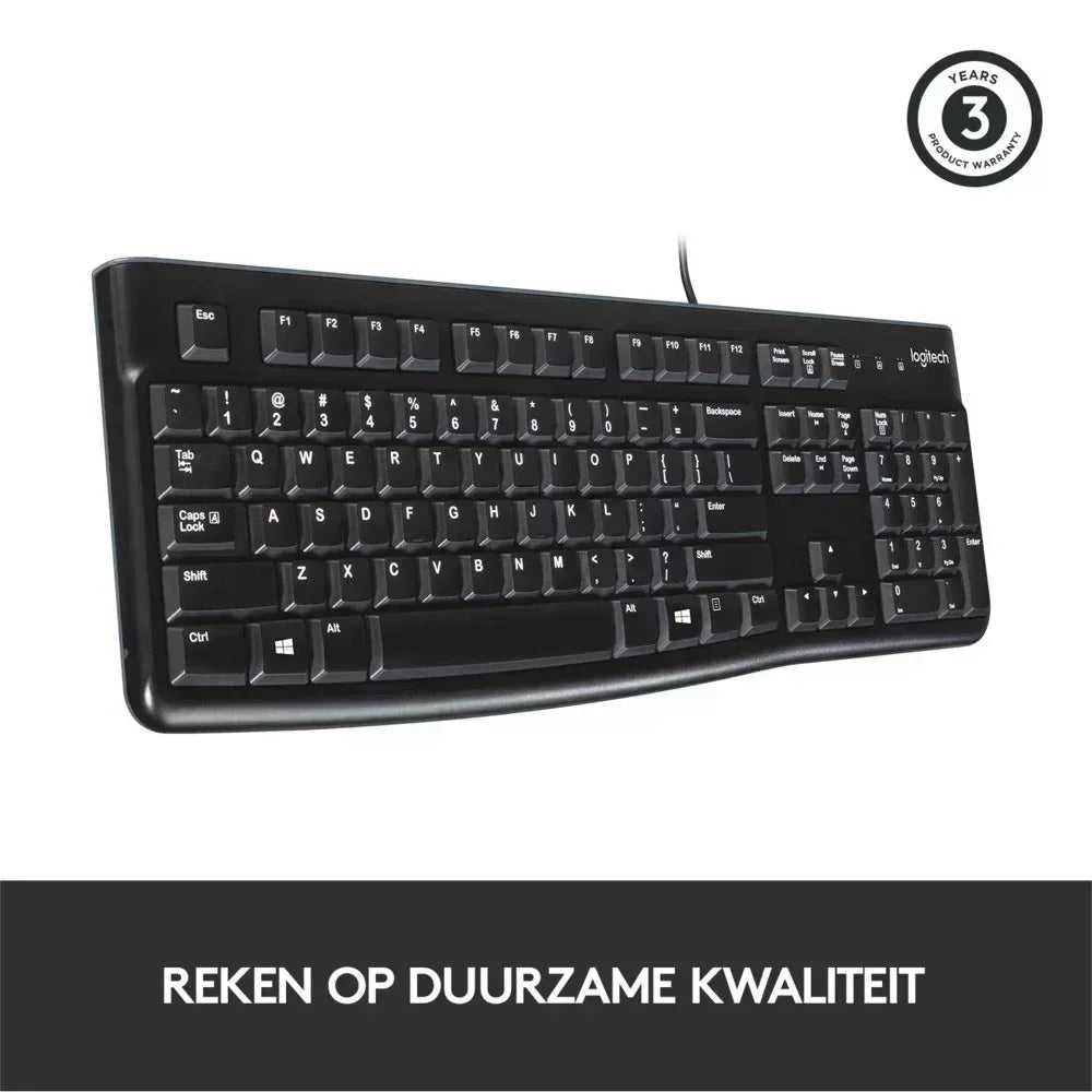 Logitech K120 | Zakelijk Bedraad Toetsenbord | QWERTY - Essentify