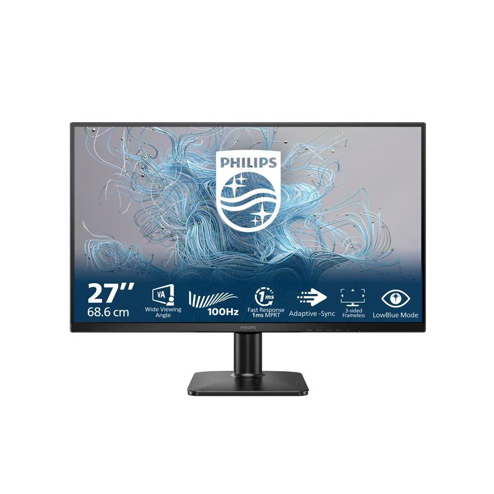 Philips 27E2N1100L/00 | 27" Full HD VA Monitor | 100Hz | 1ms | HDMI & VGA | Adaptive Sync | LowBlue Mode | Flicker-Free | Zwart - Essentify