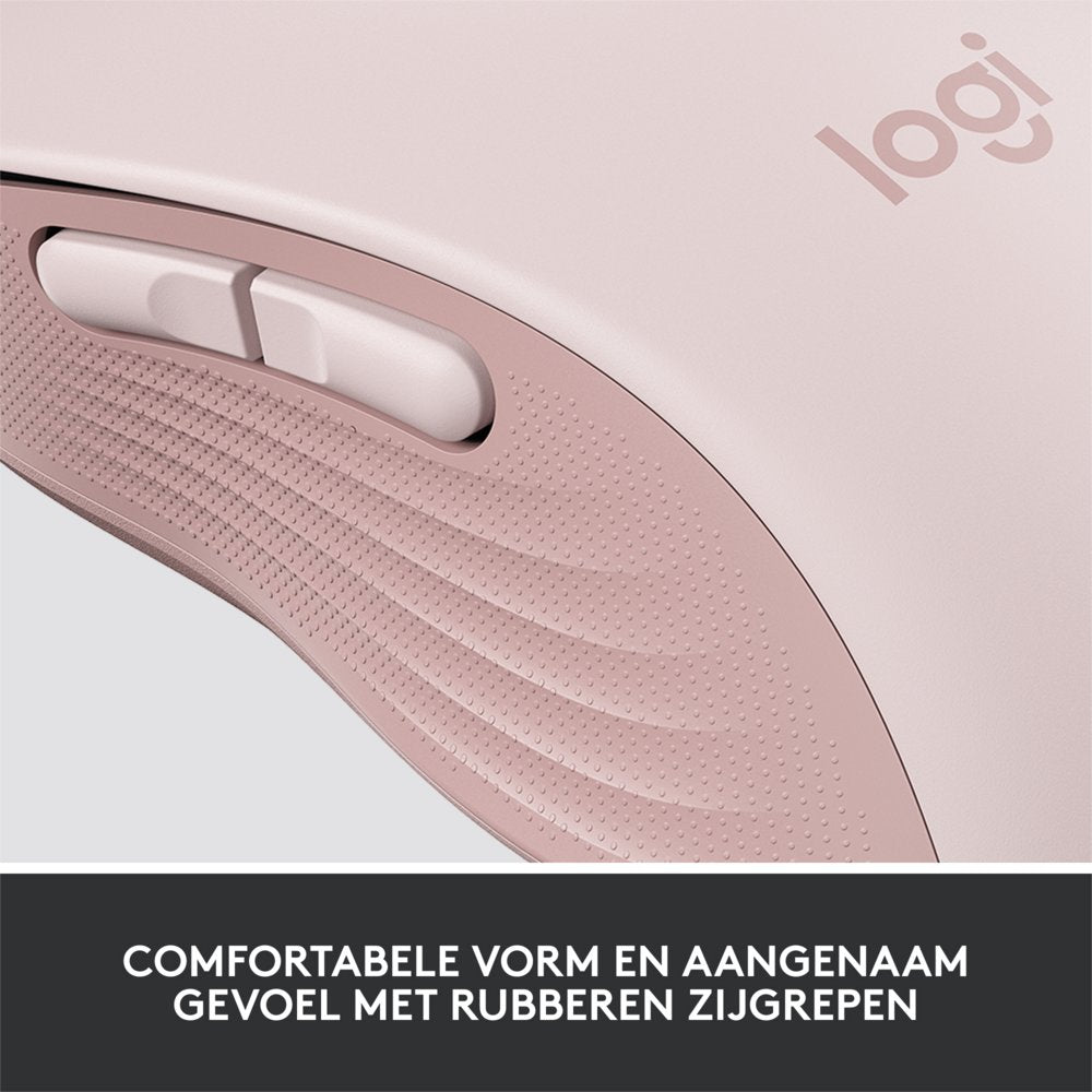 Logitech Signature M650 | Draadloze Muis | Rechtshandig | RF + Bluetooth | 2000 DPI | Roze