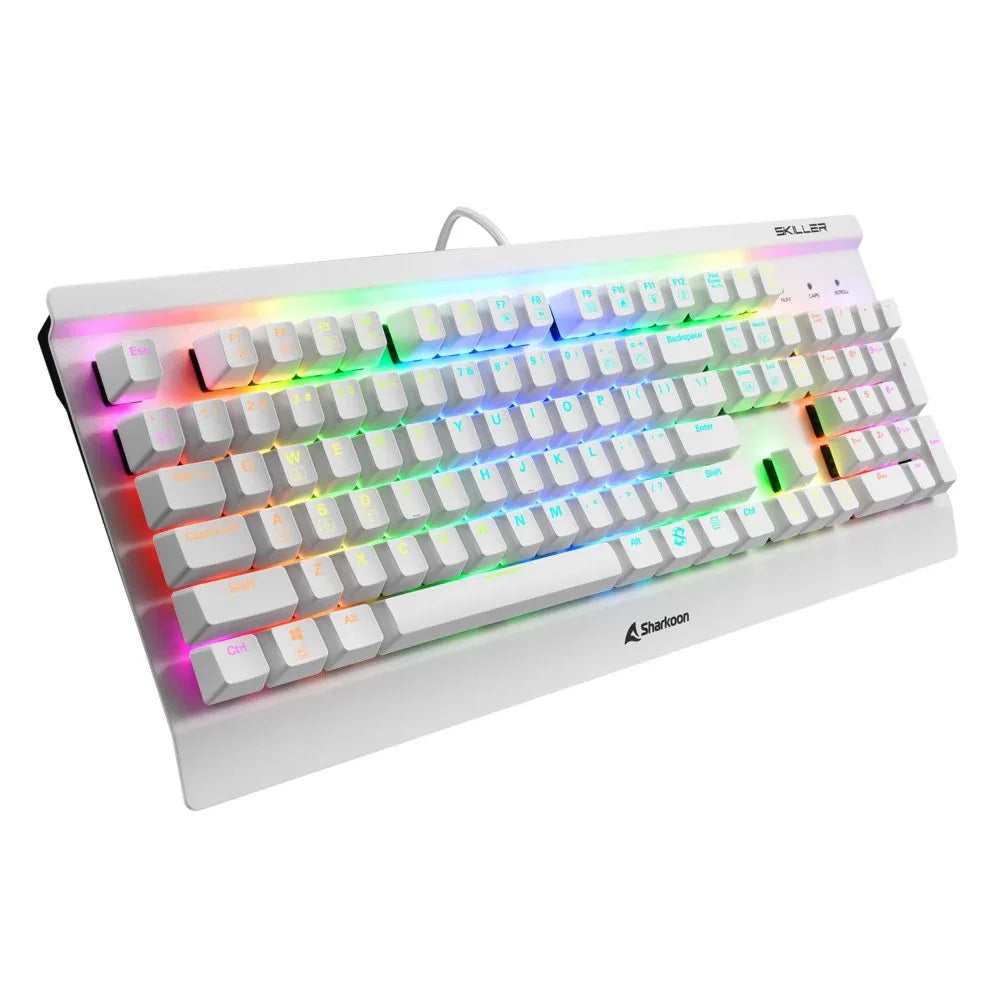Sharkoon Skiller SGK3 RGB | Bedraad Gaming Toetsenbord | QWERTY | Wit - Essentify