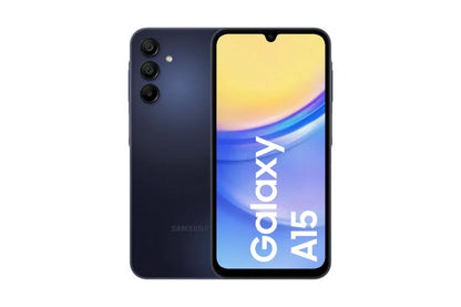 Samsung Galaxy A15 | 6.5" Display | Android 14 | 4G | 4 GB RAM | 128 GB Opslag | 5000 mAh | Zwart/Blauw - Essentify