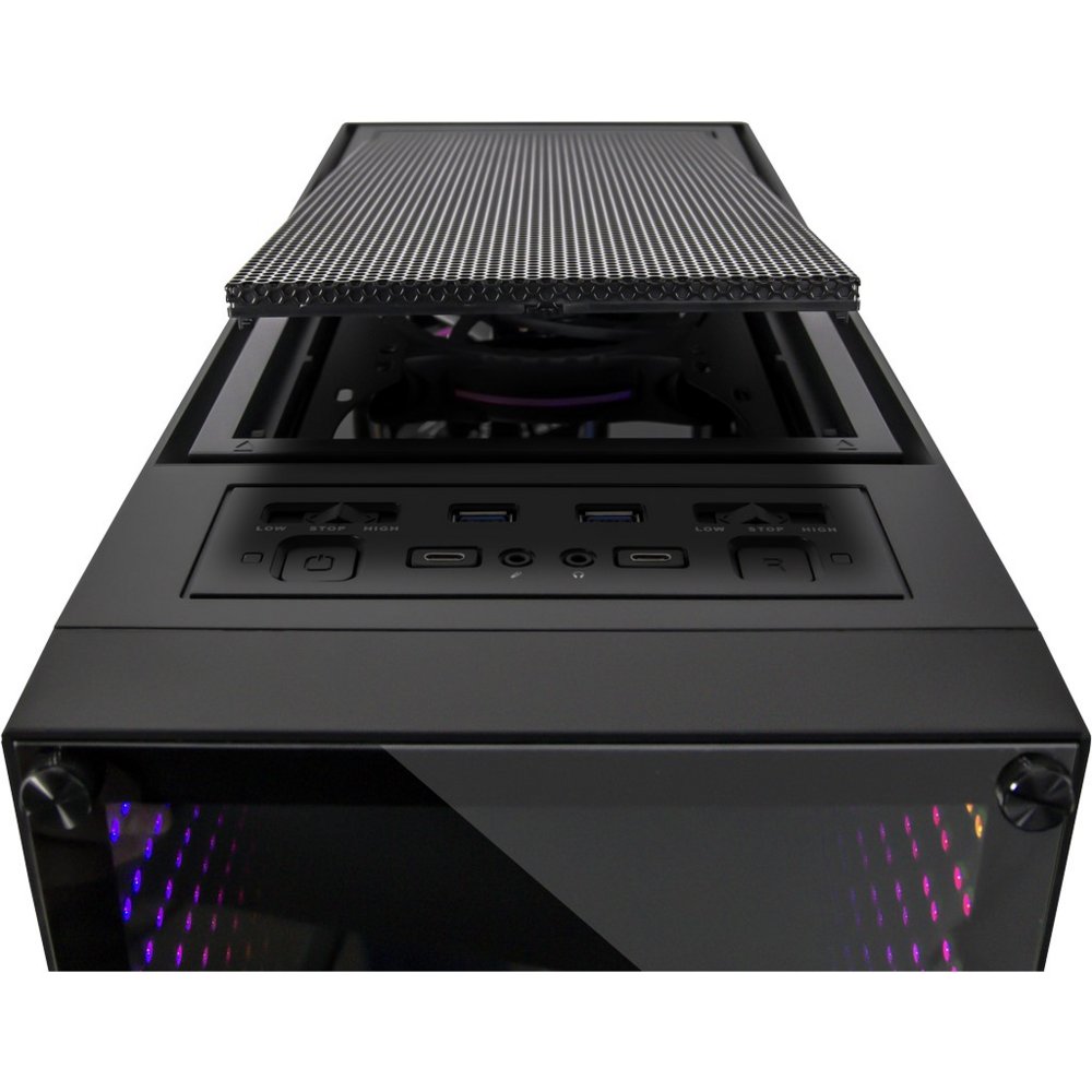 Inter-Tech X-908 Infini2 | Infinity Mirror | Tower Case | USB-C | Zwart