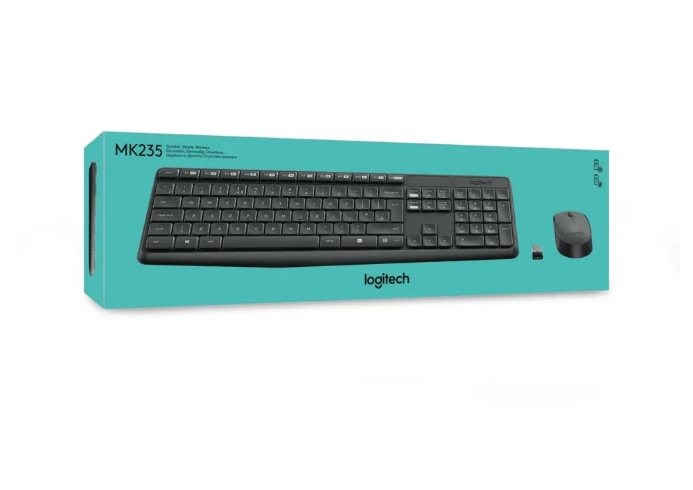 Logitech MK235 | Draadloze Muis en Toetsenbordcombo | QWERTY - Essentify
