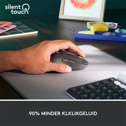 Logitech Signature M650 | Draadloze Muis | Linkshandig | RF + Bluetooth | 2000 DPI | Grafiet