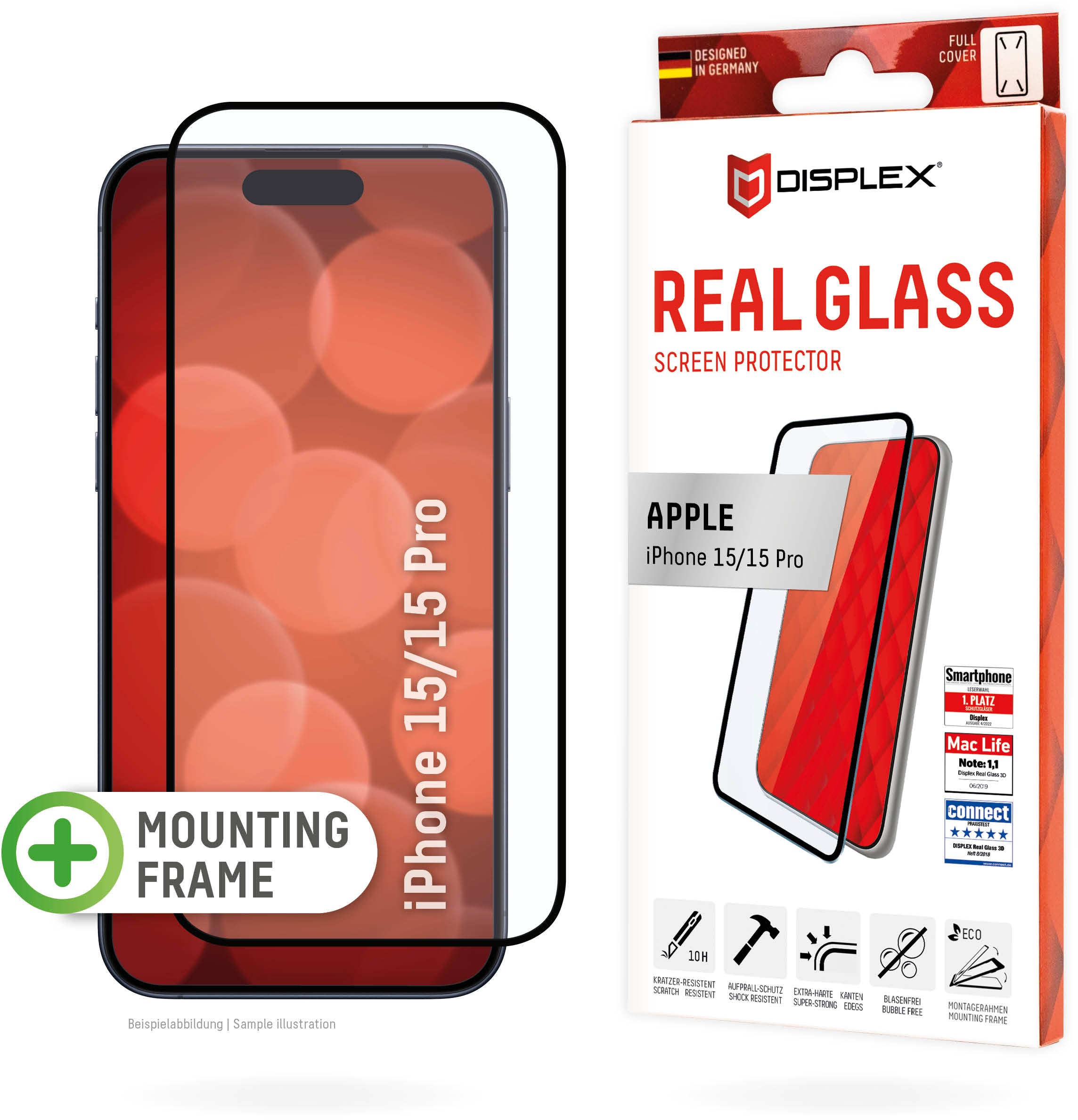Displex Real Glass Fc Apple Iphone 15/15 Pro