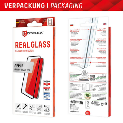 Displex Real Glass Fc Apple Iphone 15/15 Pro - Essentify