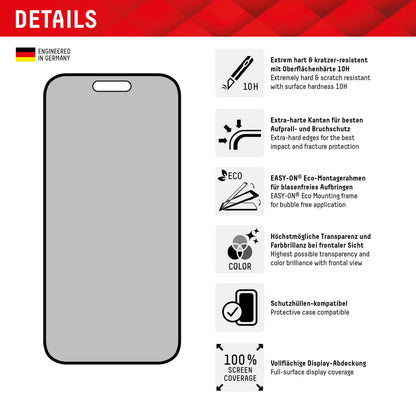 Displex Privacy Glass Fc Apple Iphone 15 Plus/15 Pro Max