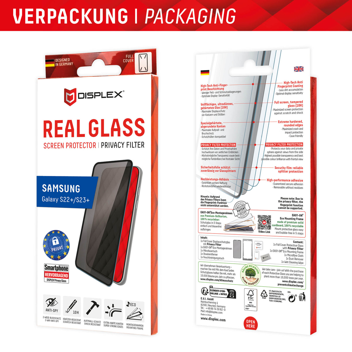 Displex Privacy Glass Fc Samsung Galaxy S23+ 5G
