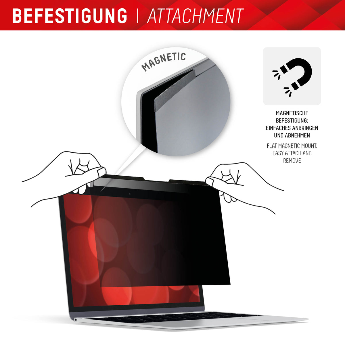 Displex Privacy Safe Magnetic Macbook Air 13.3/Pro 13.3