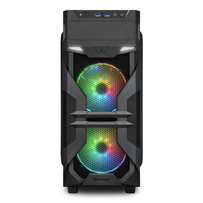 Sharkoon VG7-W RGB | Midi Tower Behuizing | Zwart | Met RGB-verlichting en Acryl Zijpaneel