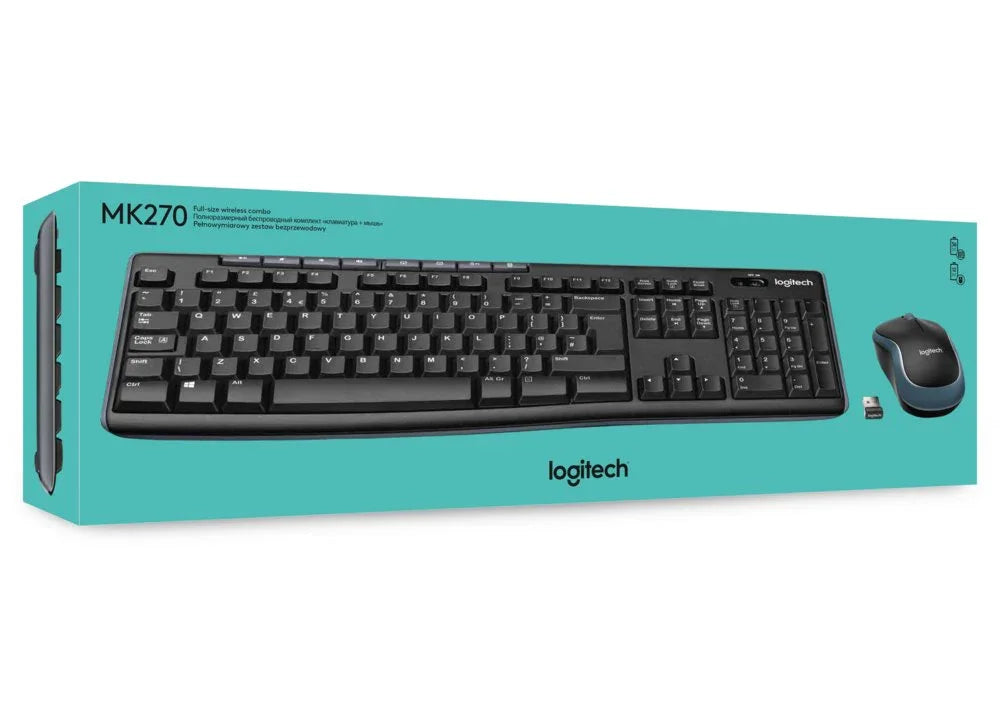 Logitech MK270 | Draadloze Muis en Toetsenbordcombo | QWERTY - Essentify