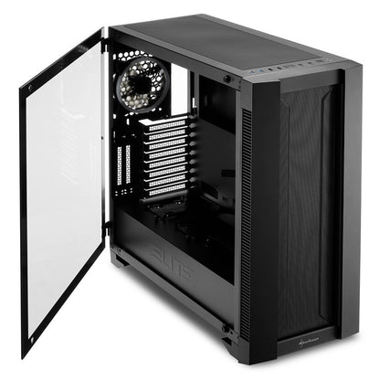 Sharkoon ELITE SHARK CA200M | Midi Tower Behuizing | Zwart