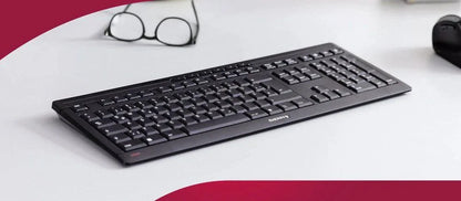 CHERRY Stream Wireless | RF en USB | QWERTY US International | Zwart - Essentify
