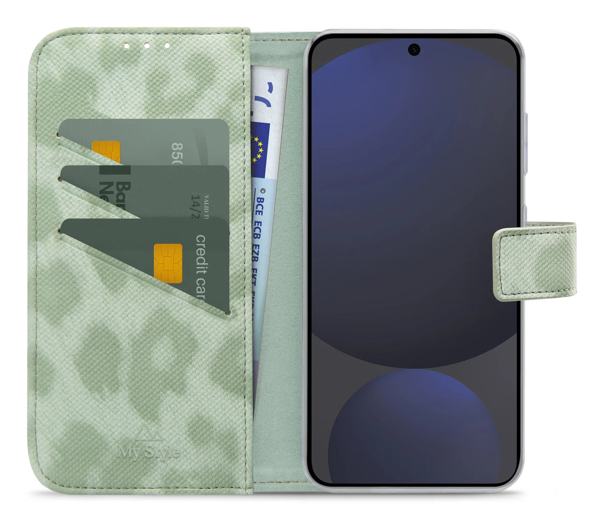 My Style Flex Wallet For Samsung Galaxy S24 Fe 5G Green Leopard - Essentify
