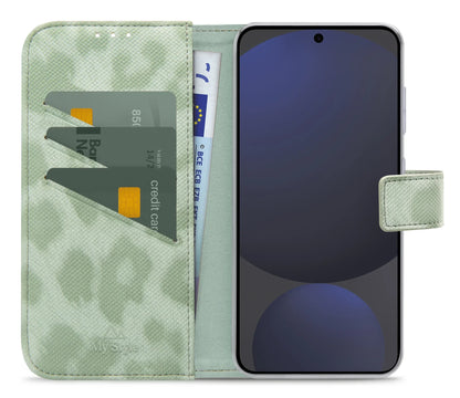 My Style Flex Wallet For Samsung Galaxy S24 Fe 5G Green Leopard - Essentify