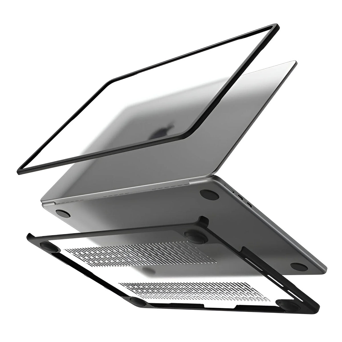 Mobilize Protection Cover For Apple Macbook Pro 13Inch (2020 - 2024) Transparent Black - Essentify