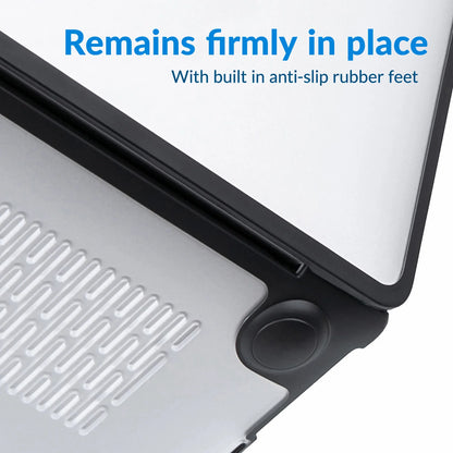 Mobilize Protection Cover For Apple Macbook Air 13Inch (2018 - 2020) Transparent Black - Essentify