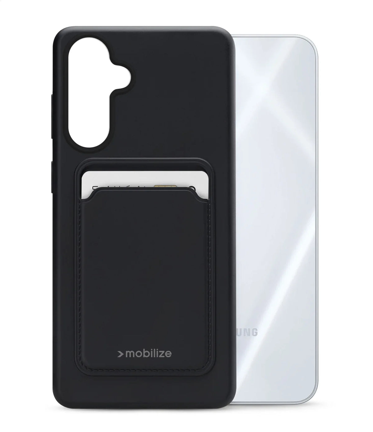 Mobilize Rubber Gelly Card Case Samsung Galaxy A16 4G/5G Matt Black - Essentify