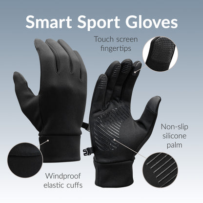 Mobilize Smart Sports Gloves (Xl) Black