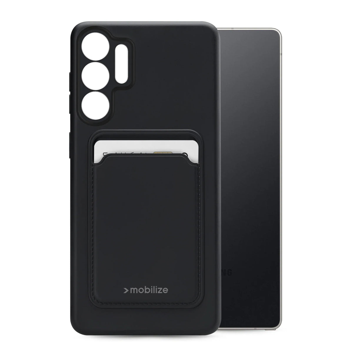 Mobilize Rubber Gelly Card Case Samsung Galaxy S25 Ultra 5G Matt Black - Essentify