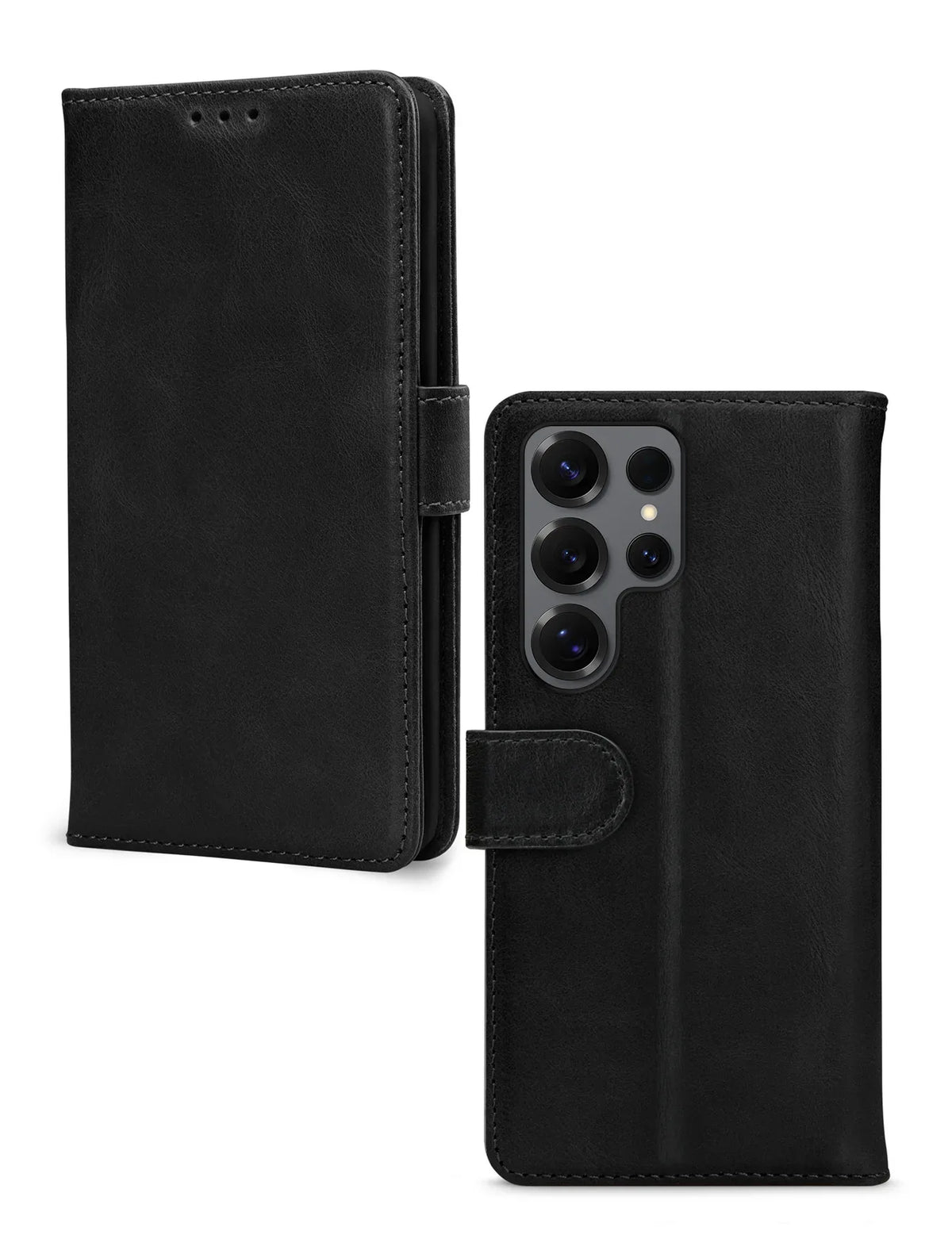 Mobilize Leather Wallet Samsung Galaxy S25 Ultra 5G Black - Essentify