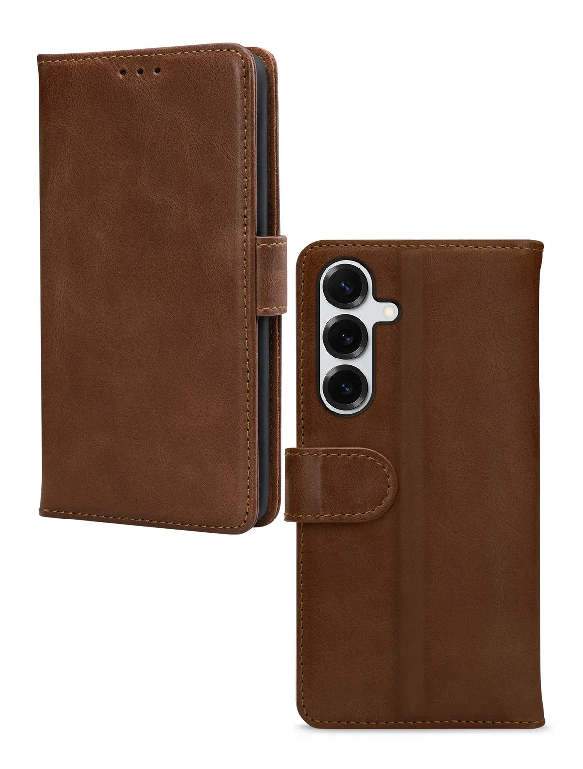 Mobilize Leather Wallet Samsung Galaxy S25+ 5G Brown - Essentify