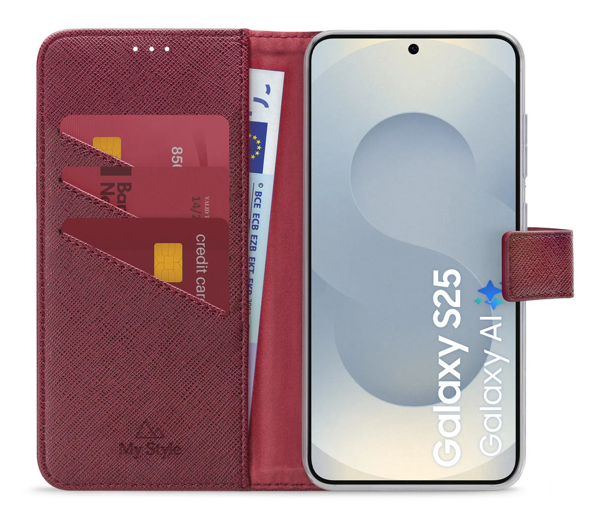 My Style Flex Wallet For Samsung Galaxy S25 5G Bordeaux - Essentify