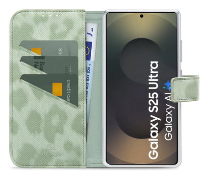My Style Flex Wallet For Samsung Galaxy S25 Ultra 5G Green Leopard - Essentify