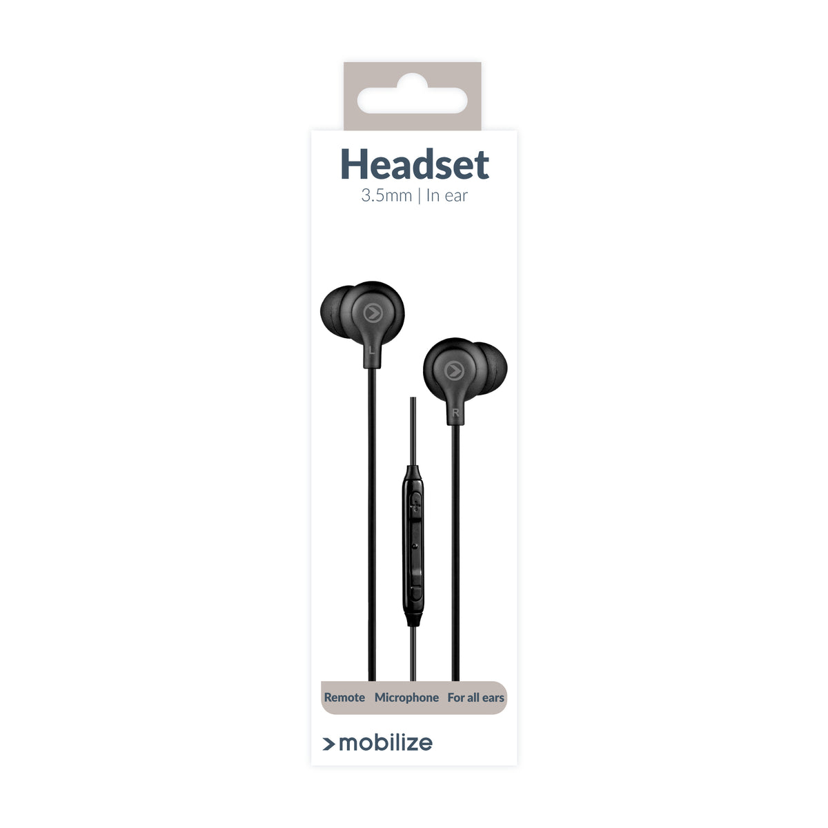 Mobilize In-Ear Stereo Headset With Remote 3.5Mm Black