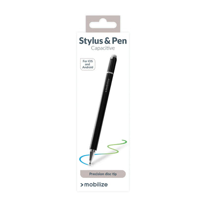 Mobilize High Sensitive 2In1 Capacitive Stylus Pen Black - Essentify