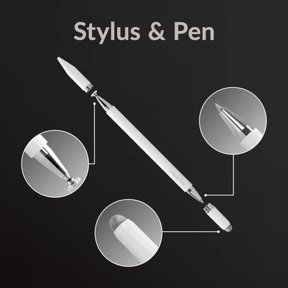 Mobilize High Sensitive 2In1 Capacitive Stylus Pen White - Essentify