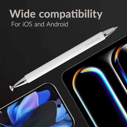 Mobilize High Sensitive 2In1 Capacitive Stylus Pen White - Essentify