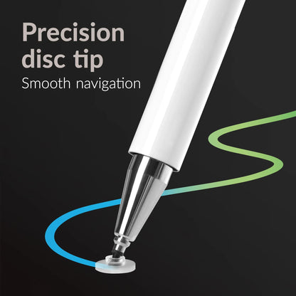 Mobilize High Sensitive 2In1 Capacitive Stylus Pen White - Essentify