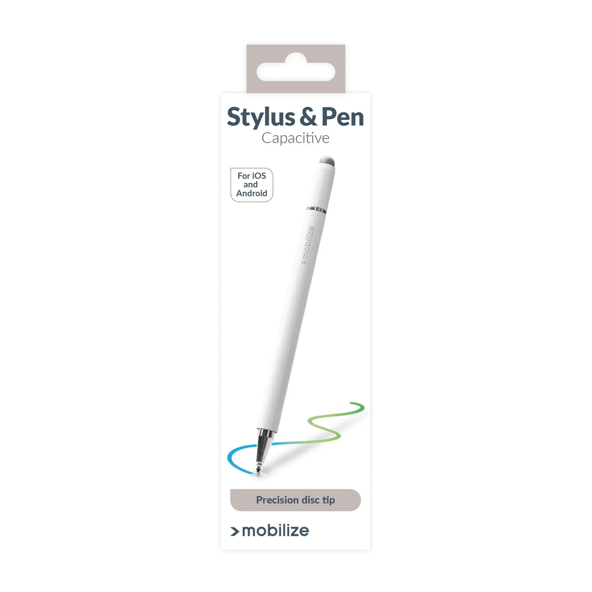 Mobilize High Sensitive 2In1 Capacitive Stylus Pen White - Essentify