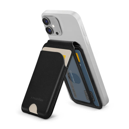 Mobilize Magsafe Compatible Magnet Card Holder With Stand Function Black - Essentify